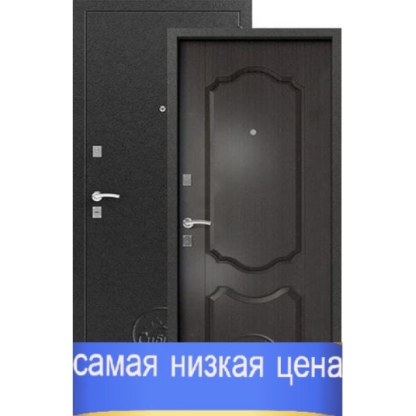 Дверь входная Сибирь S-1/1(серебро-венге), 2 замка, сталь 1,0 мм.